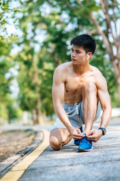 istock That man laced a shoelace to exercise 1428236586