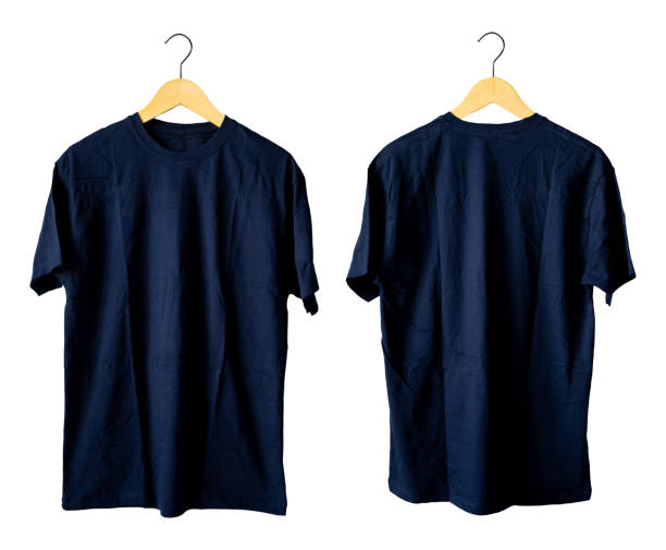 istock plain t-shirts with hanger for mockup design. blank t-shirts from the front and back view isolated background 1428237563