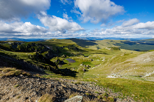 The landscape of the transalpina in the carpathian mountains in romania