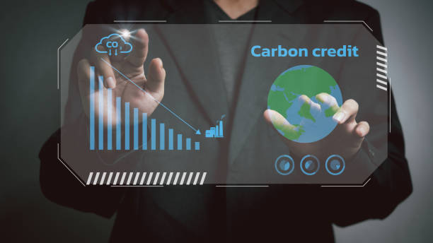 istock Businessman touching screen virtual icon eco energy sustainable environment digital technology concept. 1428242884