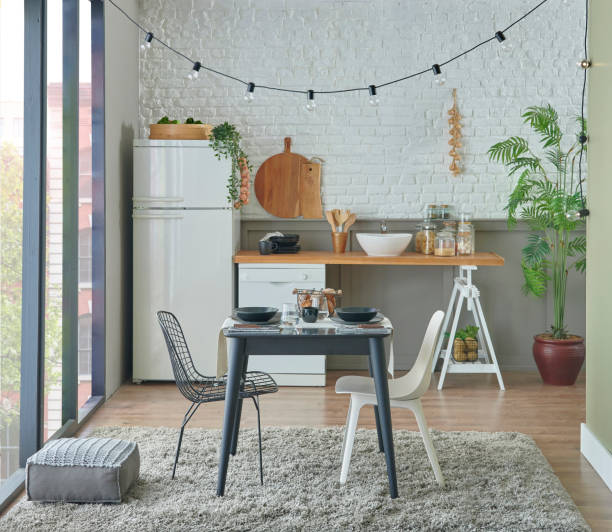 istock modern home kitchen room and white brick wall decor 1428247140