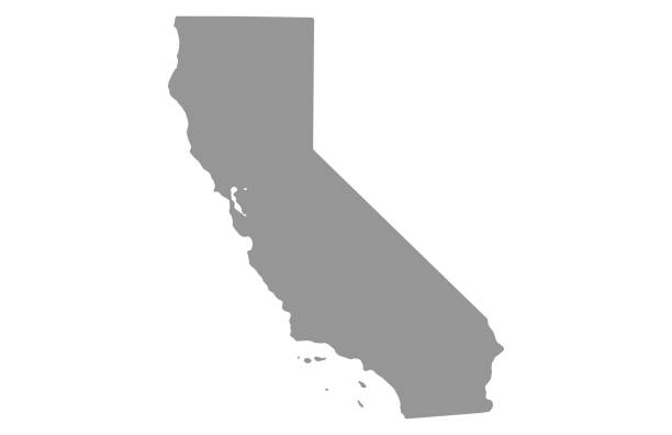 ilustraciones, imágenes clip art, dibujos animados e iconos de stock de mapa de fondo vectorial de california. textura de país aislada - province