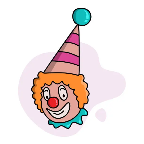 Vector illustration of Set of Hand Drawn color Doodle 	
clown
