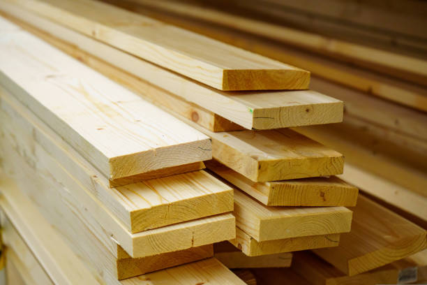istock wooden boards and slabs in the hardware store. 1428248023