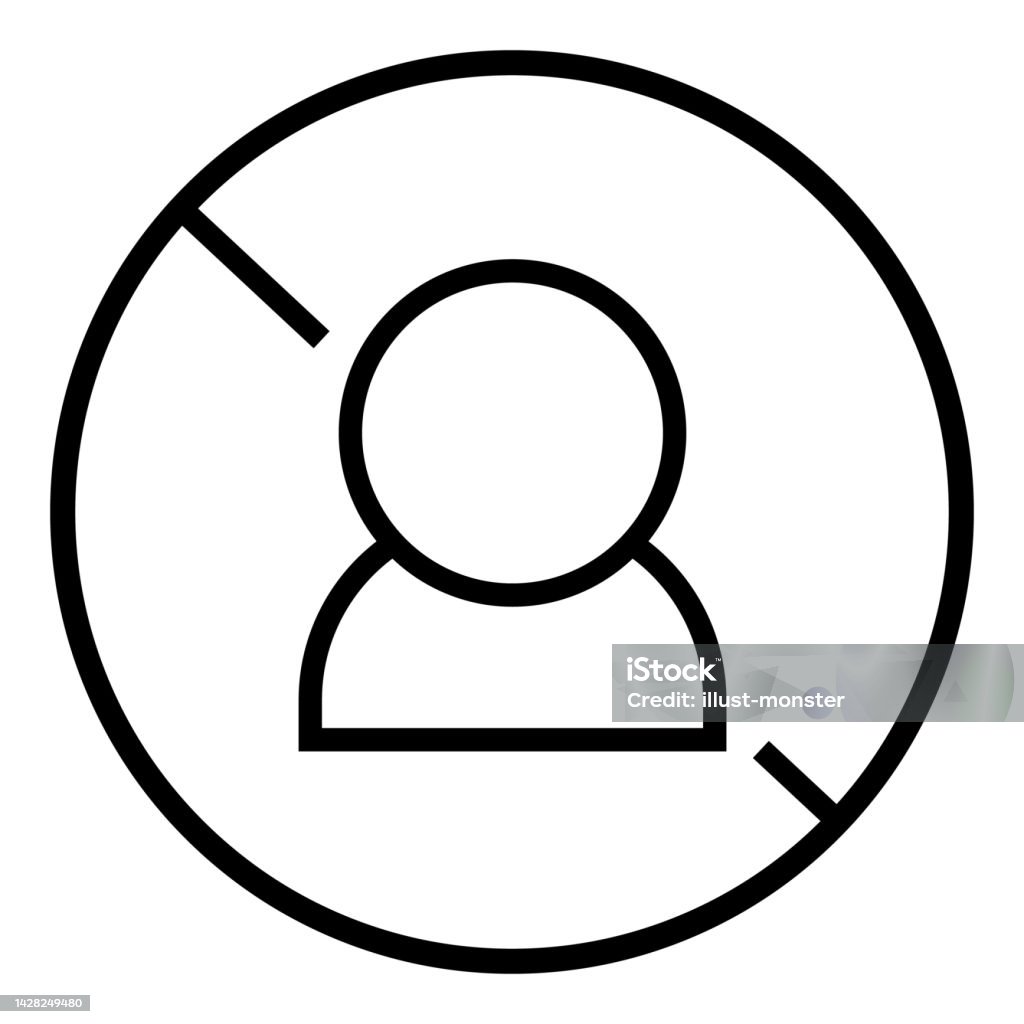 Non User Sign Simple User Block Sign No Trespassers Or Dangerous Persons Vector Stock ...