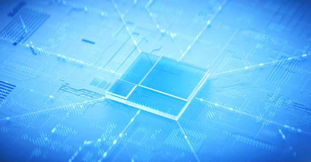 istock 3D rendering of cyberpunk AI. Circuit board. Technology background. Central Computer Processors CPU and GPU concept. Motherboard digital chip. Tech science background. 1428249779