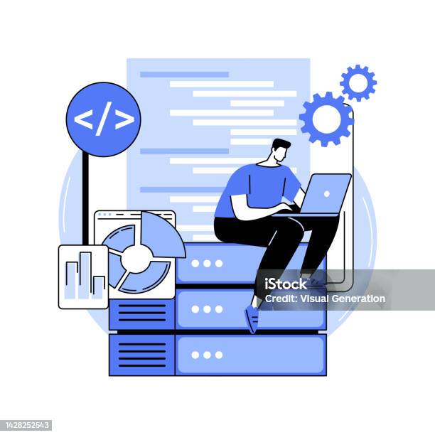 Database Programming Isolated Cartoon Vector Illustrations Stock ...