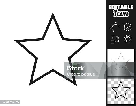 istock Star. Icon for design. Easily editable 1428257175