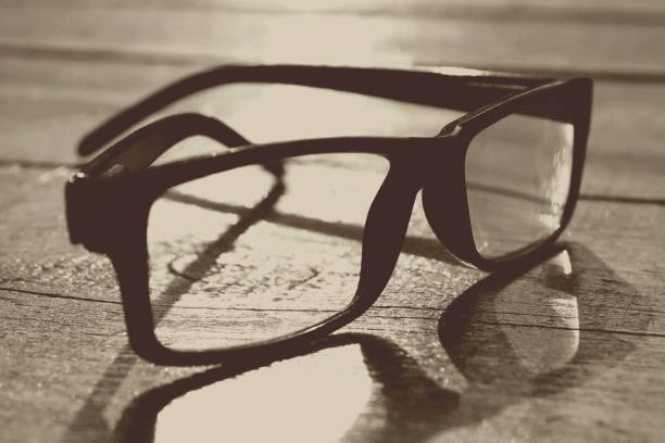 istock Vintage black and white photo glasses 1428260307