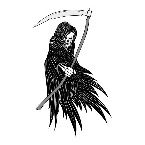 200+ Grim Reaper Tattoos Drawing Stock Illustrations, Royalty-Free ...