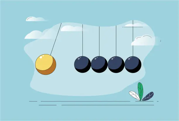 Vector illustration of pendulum.