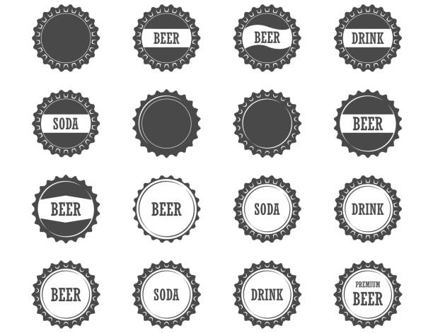 Bottle cap vector icon Bottle cap vector icon bottle cap stock illustrations