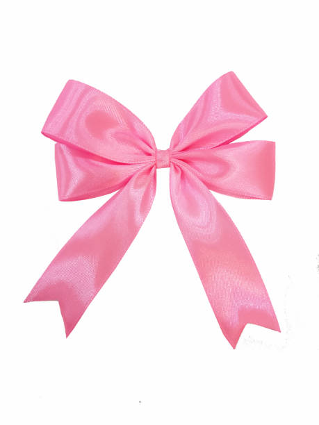 istock Realistic Soft Pink Satin Ribbon isolated in white background for gift wrapping handmade present. 1428270444