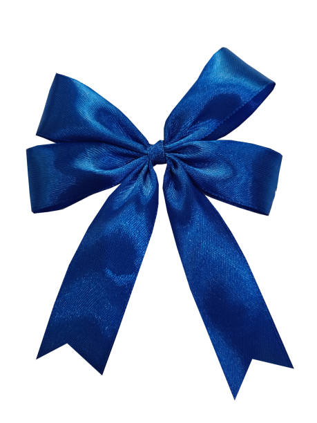 istock Realistic Cobalt Dark Blue Satin Ribbon isolated in white background for gift wrapping handmade present. 1428274535