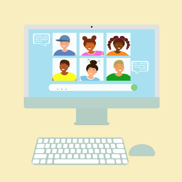 60+ Black Girl Zoom Class Stock Illustrations, Royalty-Free Vector