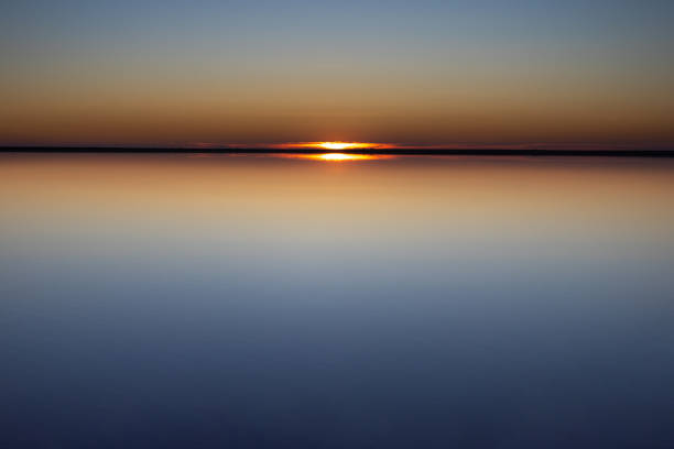 istock Beautiful sunset on the pink lake 1428280716