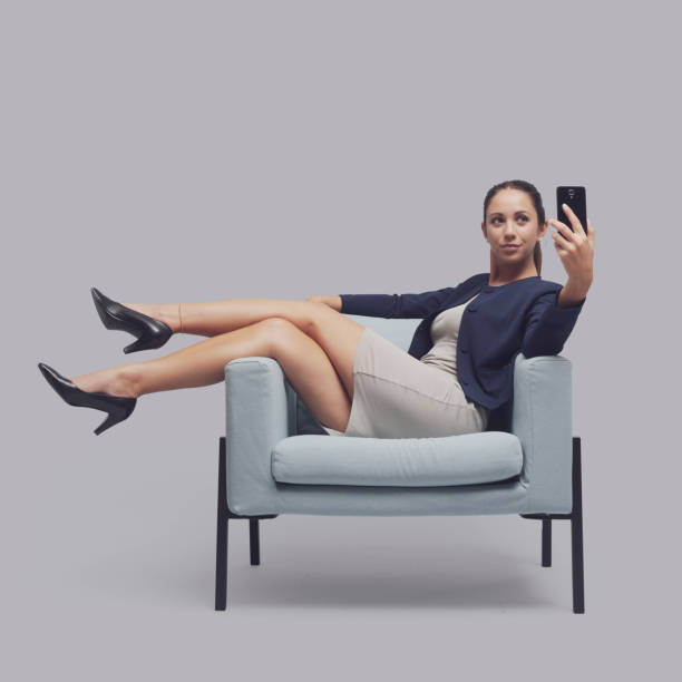 istock Businesswoman videocalling with her smartphone 1428280815