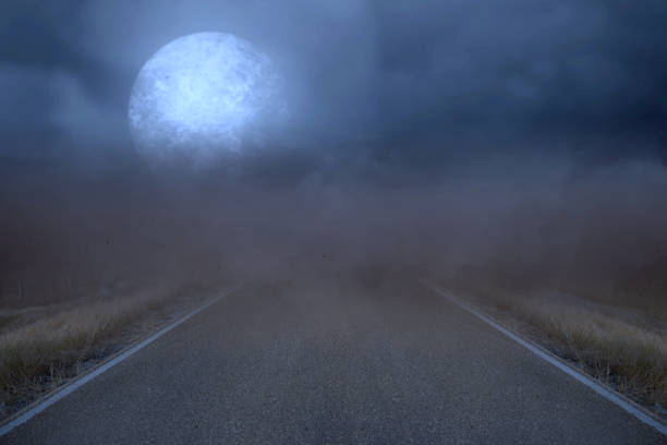 istock Asphalt road with green grass 1428281978