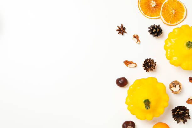 Concept of Autumn, Autumn composition accessories, space for text