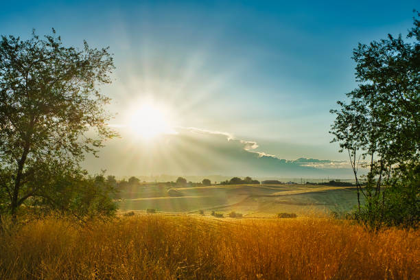 istock Sunrise in the countryside. 1428283937