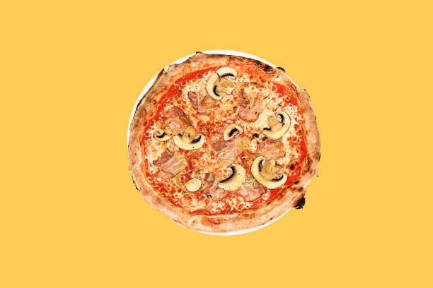 istock Flat pizza photos. Background. Place for text 1428289909