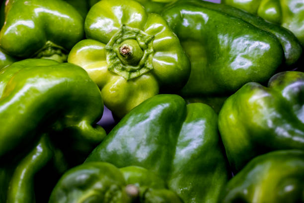 istock Green bell pepper. Spanish greengrocer with high quality products. 1428292587