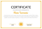 istock Certificate of achievement template.
For diploma, prizes, business, certificates, universities, schools and companies. 1428296049