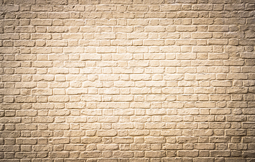 Old rough white painted brick wall large texture. Whitewashed brickwork masonry backdrop. Light grunge abstract background
