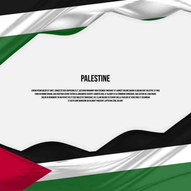 Palestine flag design. Waving Palestinian flag made of satin or silk fabric. Vector Illustration. Palestine flag design. Waving Palestinian flag made of satin or silk fabric. Vector Illustration. palestinian flag stock illustrations