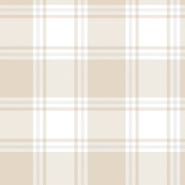 브라운 옴브레 격자무늬 질감의 이음새가 없는 패턴 - plaid stock illustrations