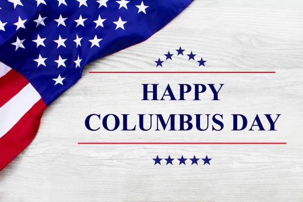Happy Columbus Day stock photo