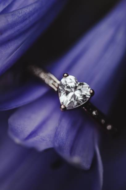 istock Silver Ring On A Purple Flower 1428338207