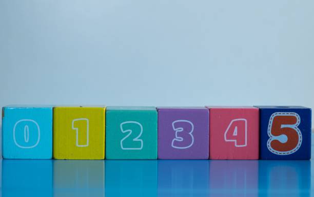 istock Kids' colorful cube toys with the numbers 1428339827