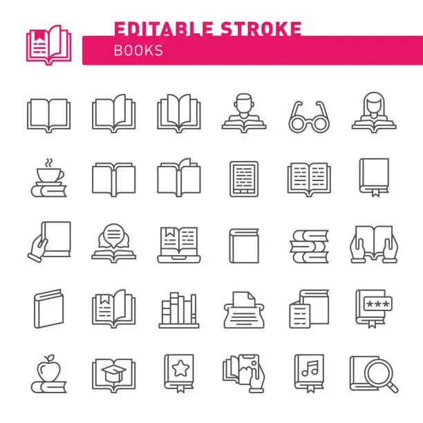 Vector illustration of Books Icons