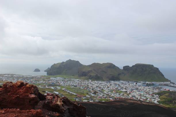 istock Scenic view of a harbor surrounded with mountains in Iceland 1428346229