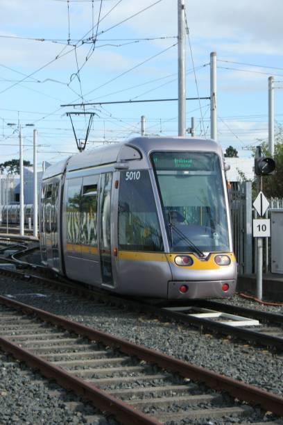 istock Vertical shot of a gray train on a railroad 1428352304