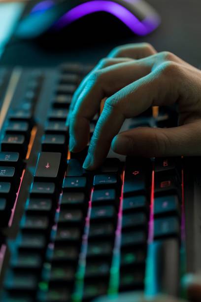 istock Closeup of a human hand working on a keyboard. 1428353072