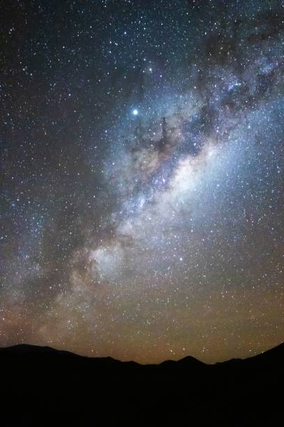 istock Scenic vertical view of a mesmerizing starry sky above the hills 1428355085