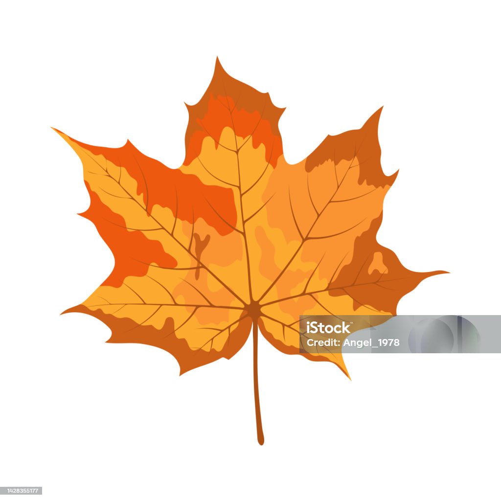 Fall Leaf Bitmap Autumn Maple Leaf Stock Illustration - Download Image Now - Abstract ...