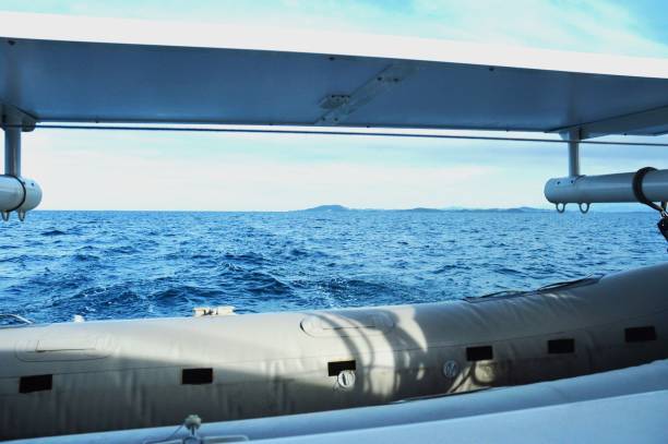 istock View of blue sunny waters from a sailing boat 1428357154