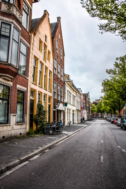 istock Small Calm Street In Groningen, The Netherlands 1428365286