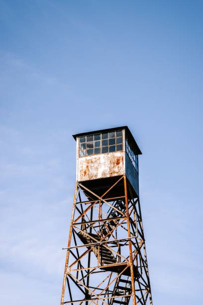 istock Vertical shot of a lookout tower under a clear sky 1428366659