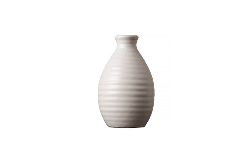 Ceramic vase isolated on a white background.
