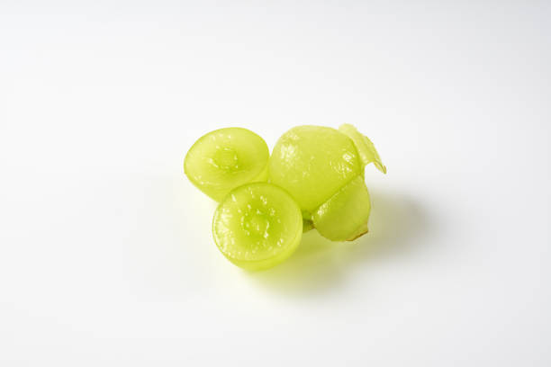 shine muscat fruits on white background