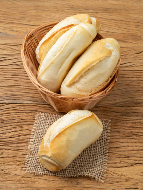 istock French bread, salt bread or pistolet over wooden table 1428393025