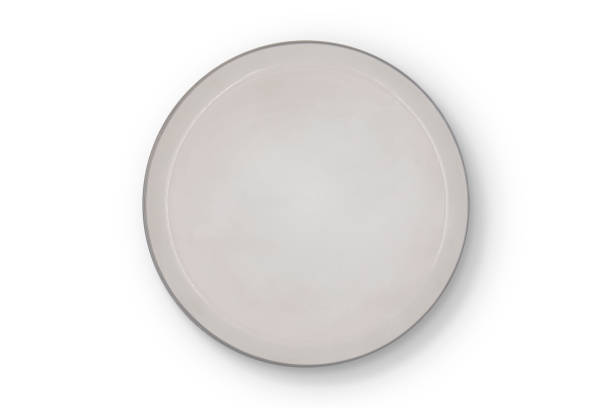 istock white and gray ceramic plate isolated on a white background 1428395124