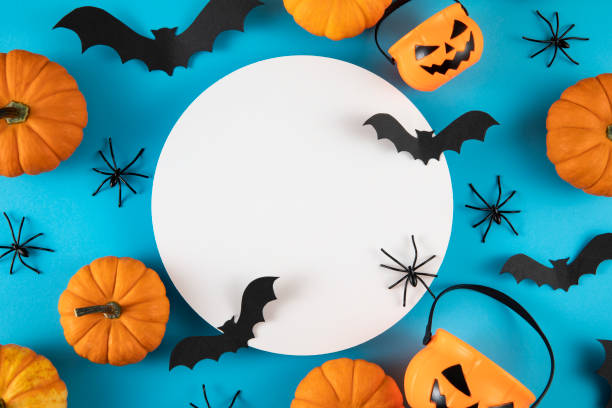 istock Halloween Mockup with Pumpkins 1428397667