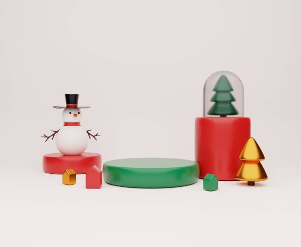istock 3d rendering Christmas illustration with christmas trees 1428398813