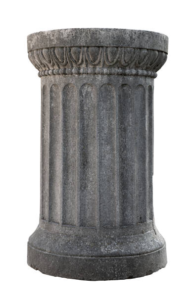istock small architectural antique stone pillar column with pedestal isolated on white background 1428401249