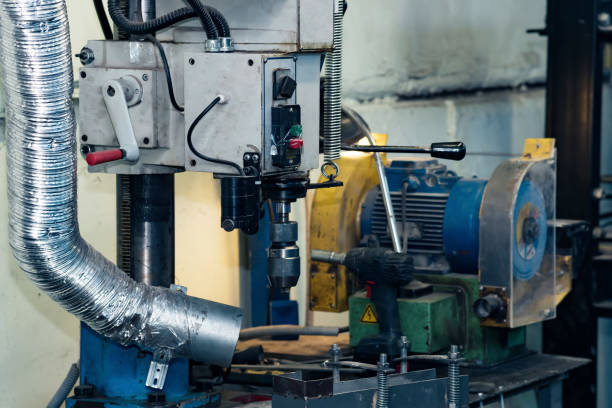 istock industrial equipment in the workshop, drilling and grinding machines 1428401421